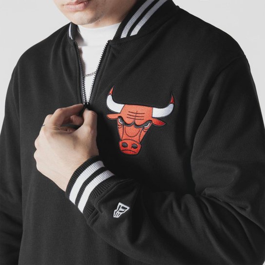 MOLETOM NEW ERA QUARTER CHICAGO BULLS NBA PRETO