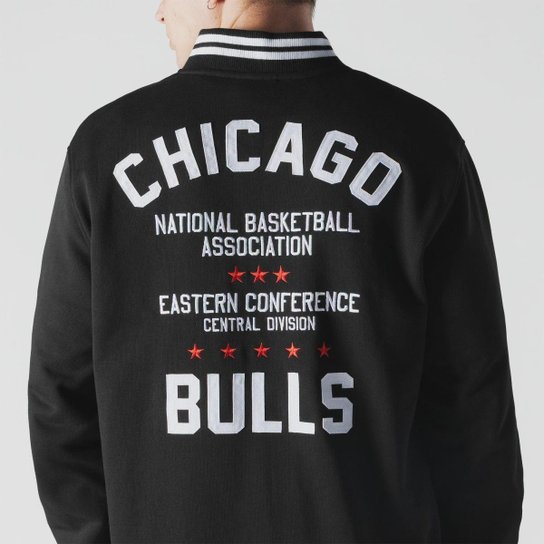 MOLETOM NEW ERA QUARTER CHICAGO BULLS NBA PRETO