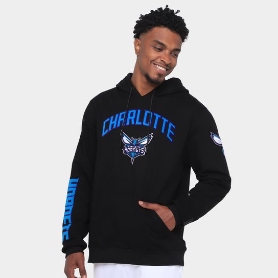 Moletom Pro Standard Charlotte Hornets Classic Bristle Com Capuz Masculino