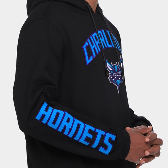 Moletom Pro Standard Charlotte Hornets Classic Bristle Com Capuz Masculino