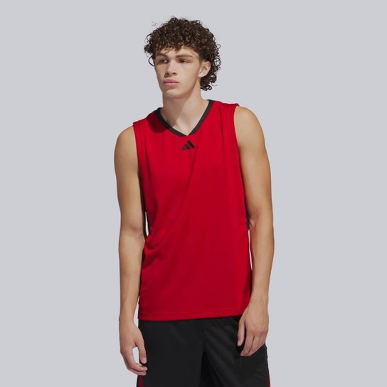 Regata Adidas 3 Stripes Vermelha