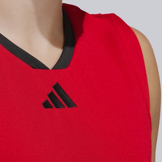 Regata Adidas 3 Stripes Vermelha