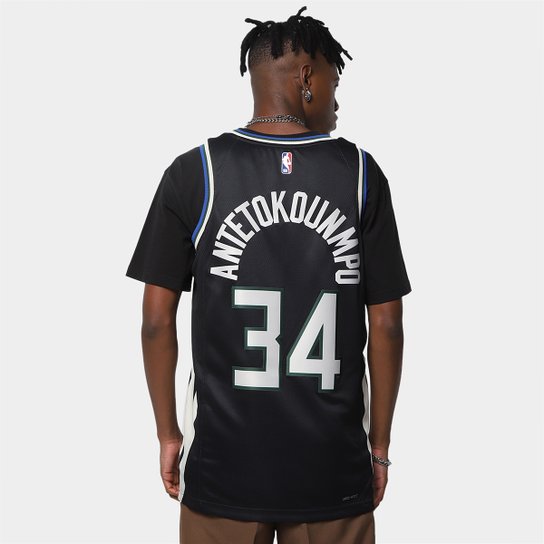 Regata Jersey NBA Nike City Edition Milwaukee Bucks Giannis Antetokounmpo N° 34 - Masculina