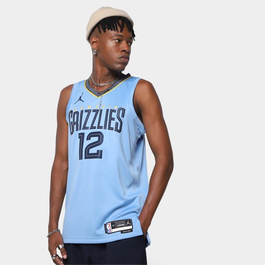 Regata Jersey NBA Nike Memphis Grizzlies Ja Morant N° 12 - Masculina - Azul Claro