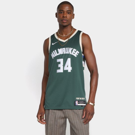 Regata Jersey NBA Nike Milwaukee Bucks Giannis Antetokounmpo Nº 34