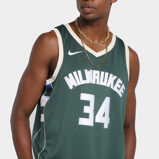 Regata Jersey NBA Nike Milwaukee Bucks Giannis Antetokounmpo Nº 34