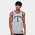 Regata Jersey NBA Nike San Antonio Spurs Victor Wembanyama Nº 1 Masculina - Cinza+Preto