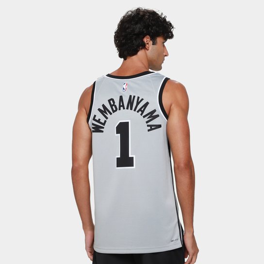 Regata Jersey NBA Nike San Antonio Spurs Victor Wembanyama Nº 1 Masculina