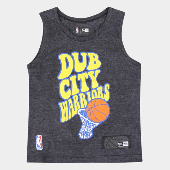 Regata Juvenil NBA Golden State Warriors New Era Masculina - Mescla Escuro