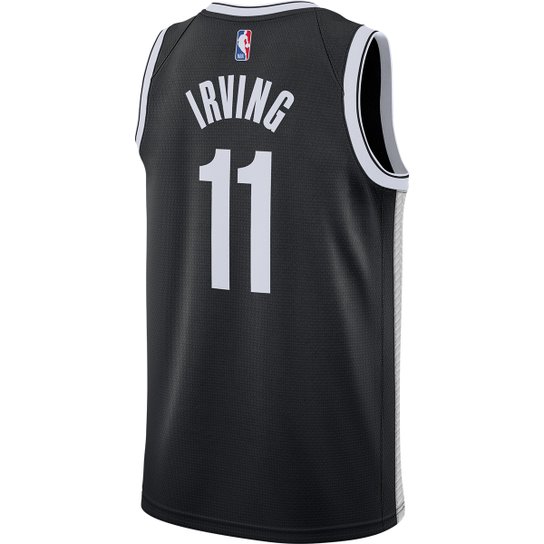 Regata NBA Brooklyn Nets Kyrie Irving Nike Icon Edition 2020 Masculina - Preto