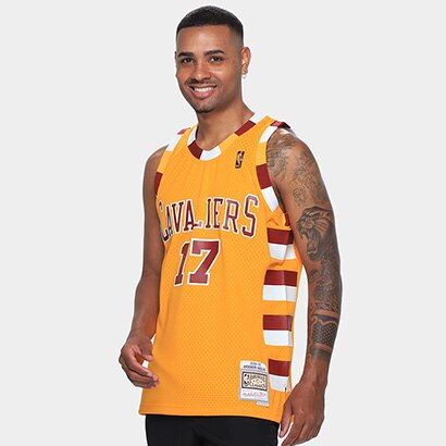 Regata NBA Cleveland Cavaliers Mitchell & Ness Anderson Varejão Masculina - Amarelo