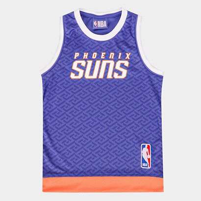 Regata NBA Juvenil Phoenix Suns Division Braziline - Roxo+Laranja