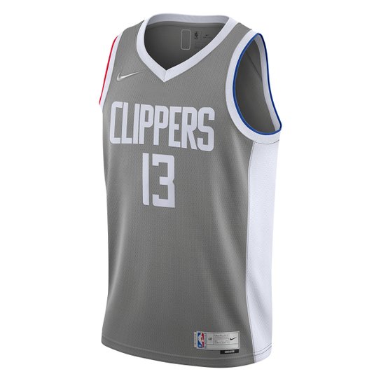 Regata NBA Los Angeles Clippers Paul George Nike Swingman JSY Masculina - Cinza+Branco