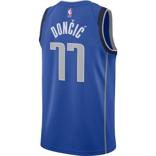 Regata NBA Swingman Dallas Mavericks Luka Dončić Nike JSY Icon Masculina - Azul Royal