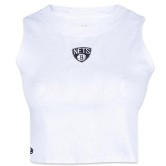 Regata New Era Cropped NBABrooklyn Nets Logo Feminino
