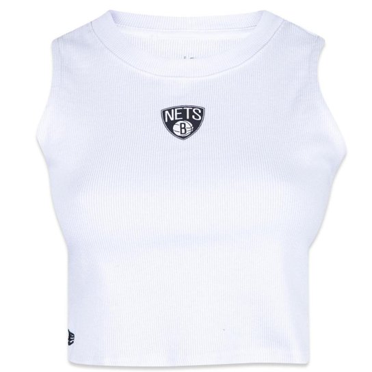 Regata New Era Cropped NBABrooklyn Nets Logo Feminino