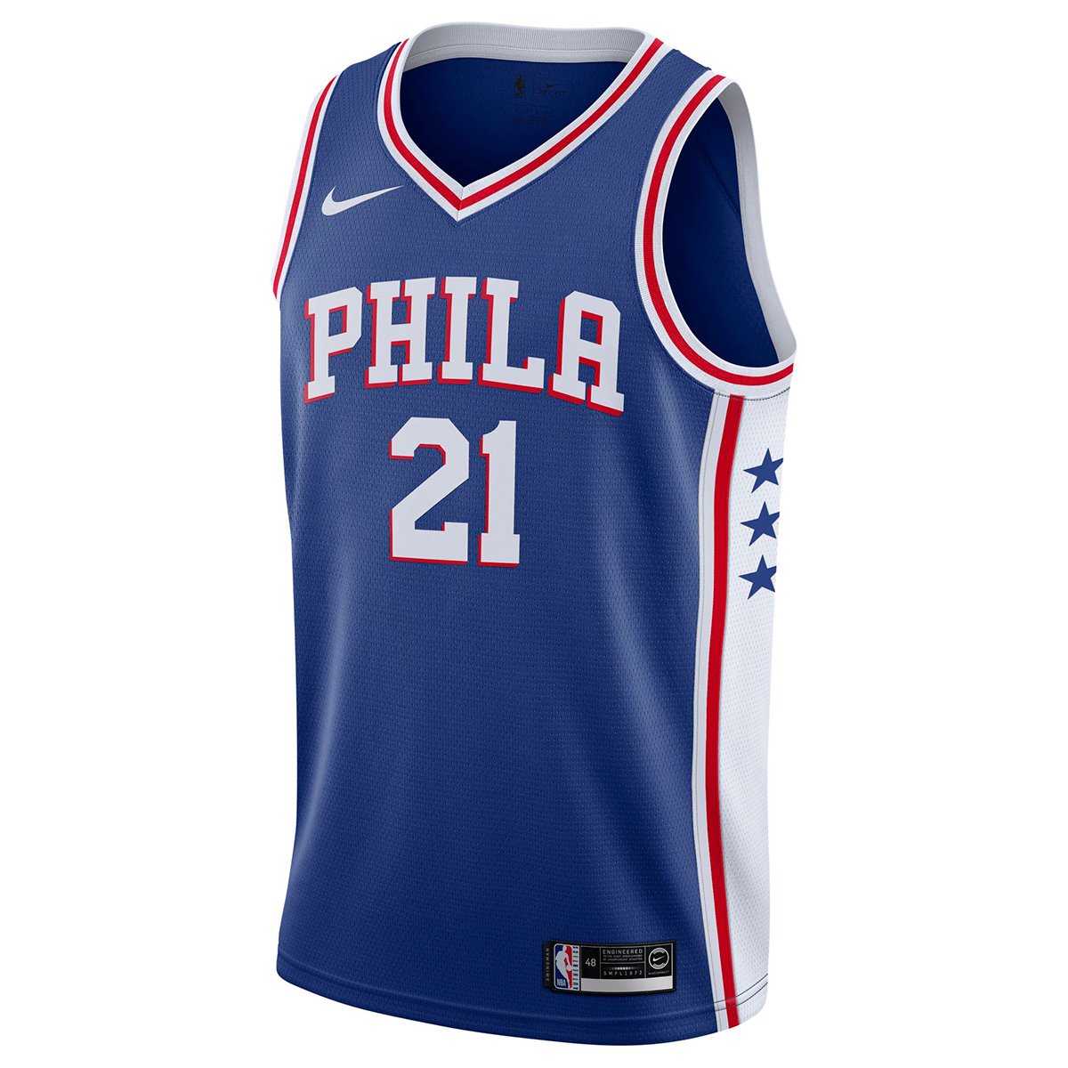 Regata Swingman Nba Philadelphia 76ers Nº 21 Embiid Jersey Nike Masculina Azul Loja Nba Regata Swingman Nba Philadelphia 76ers Nº 21 Embiid Jersey Nike Masculina Azul Loja Nba