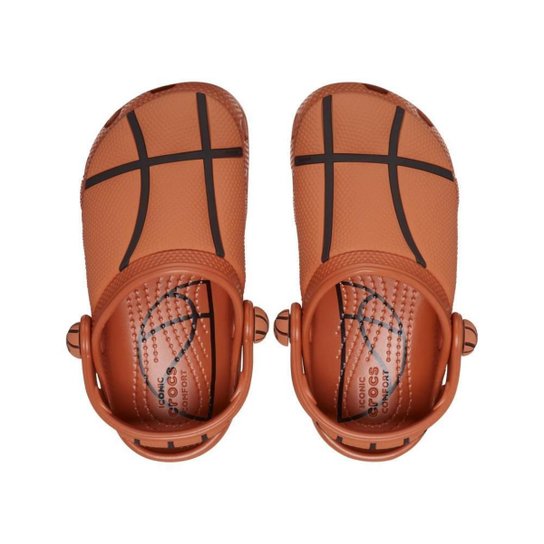 Sandália Crocs Infantil Classic Bola Basquete Clog T Sienna