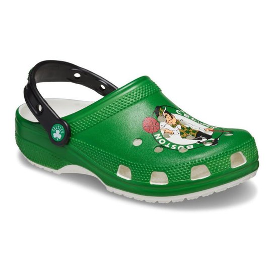 Sandália crocs nba boston celtics clog white