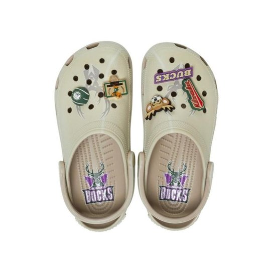 Sandália crocs nba bucks elevated classic clog multi
