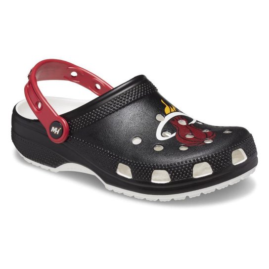 Sandália crocs nba miami heat black