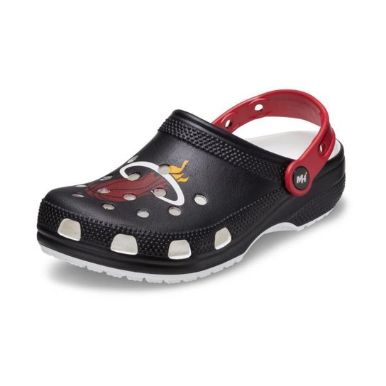Sandália crocs nba miami heat black