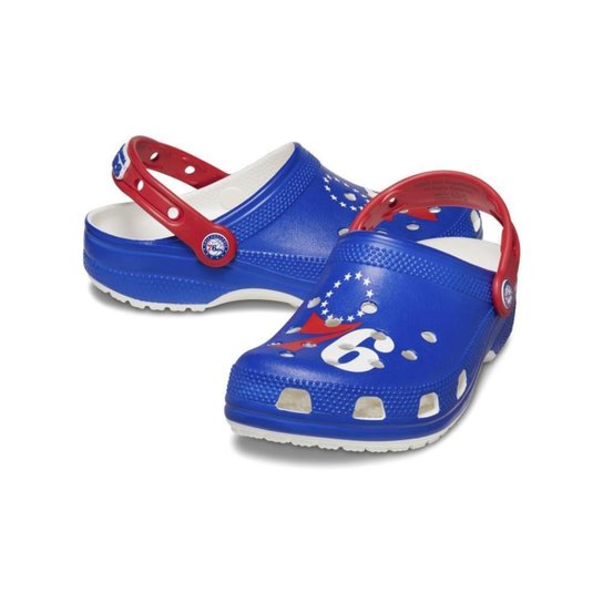 Sandália crocs nba philadelphia 76ers white