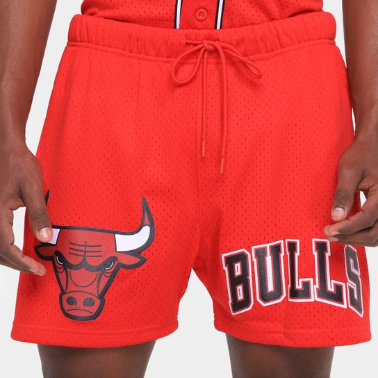Shorts NBA Chicago Bulls Logo Classic Mesh Pro Standard Masculino