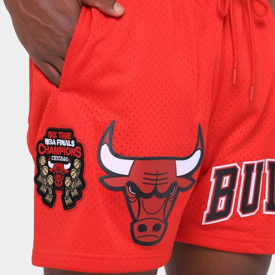 Shorts NBA Chicago Bulls Logo Classic Mesh Pro Standard Masculino