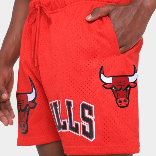 Shorts NBA Chicago Bulls Logo Classic Mesh Pro Standard Masculino