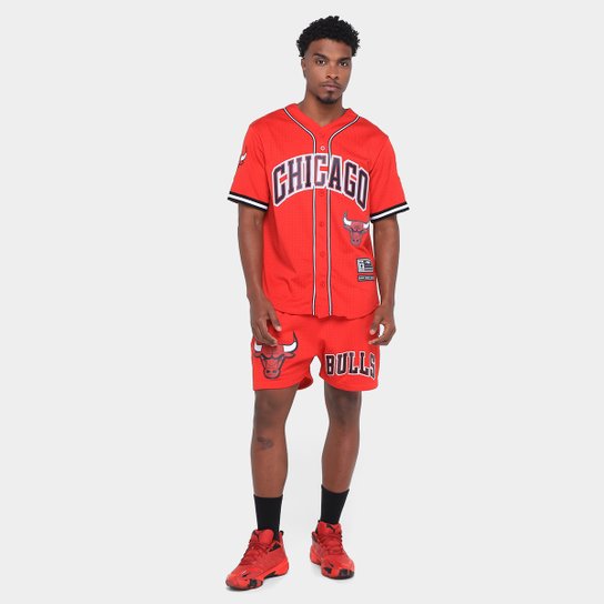 Shorts NBA Chicago Bulls Logo Classic Mesh Pro Standard Masculino