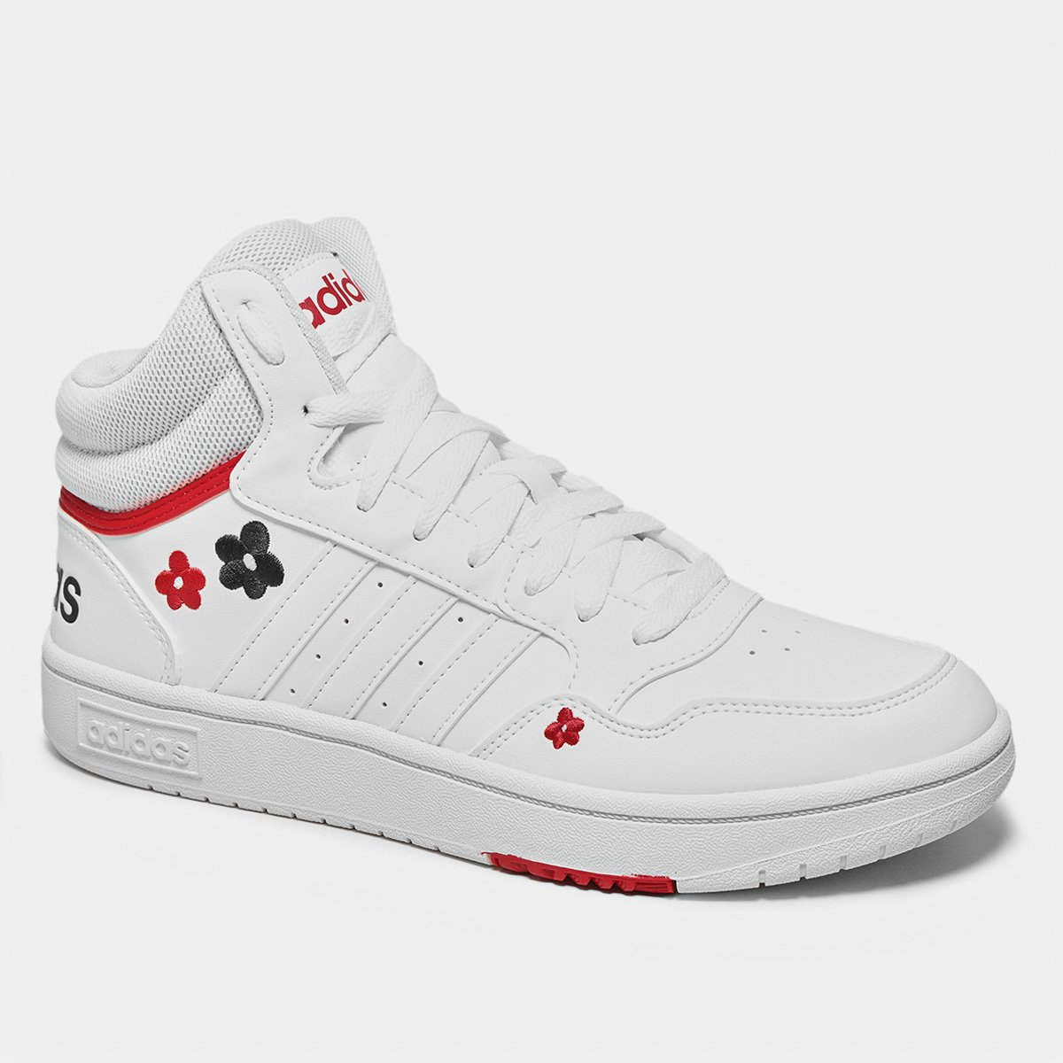 ♡HOOPEY♡  Tênis Adidas Hoops 3.0 Mid Feminino | Loja NBA