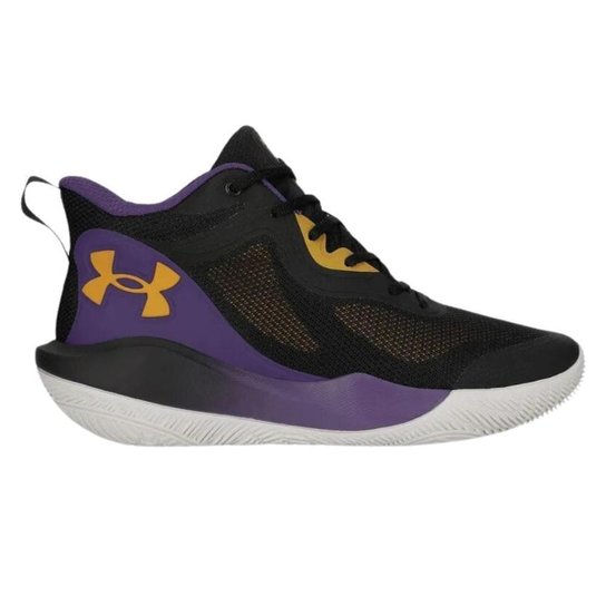Tênis Under Armour Bankshot Basquete Preto e Roxo - Masculino 48
