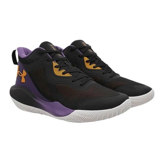 Tênis Under Armour Bankshot Basquete Preto e Roxo - Masculino 48