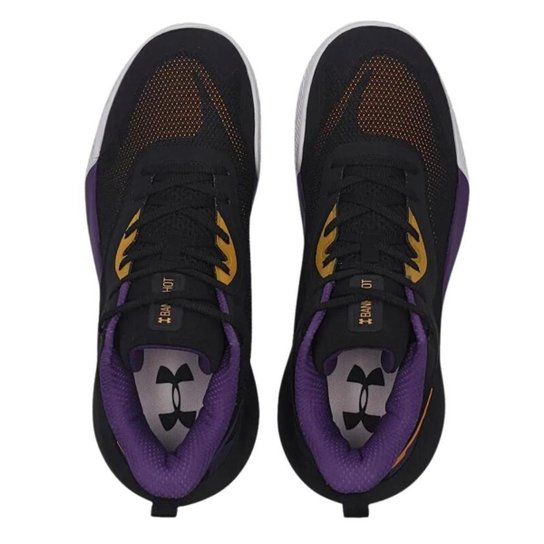 Tênis Under Armour Bankshot Basquete Preto e Roxo - Masculino 48