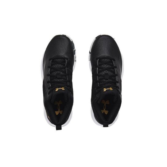 TENIS UNDER ARMOUR BASQUETE GS LOCKDOWN 5 PRETO E CINZA 38