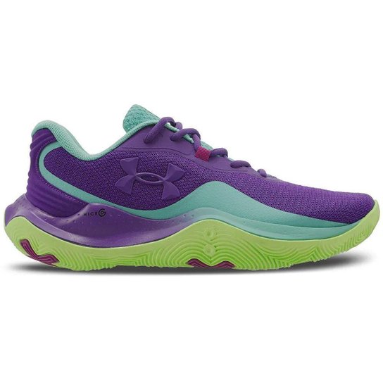 Tênis Under Armour Buzzer 2 Turquesa e Verde Limao Masculino