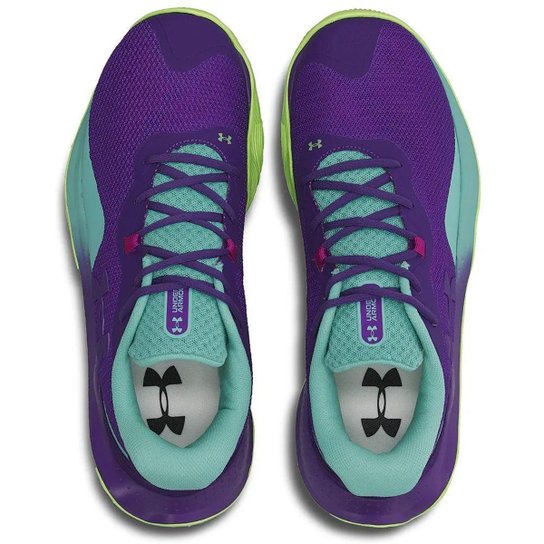 Tênis Under Armour Buzzer 2 Turquesa e Verde Limao Masculino